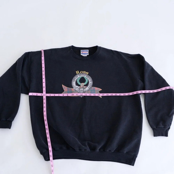 Vintage Hanes Black Ross Crewneck Sweater Size XL - Picture 4 of 11